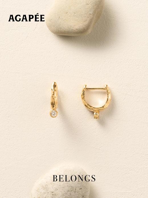 北京仓｜Agapee-ADA-圆形 钻石 吊坠 耳环［法国设计师］ 商品图1