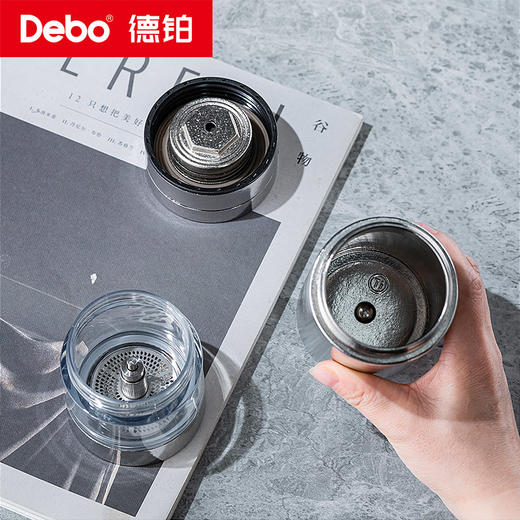 Debo德铂-柯曼纯钛泡茶杯套装300ml 纯钛材质留住醇香原味一盖多用（配茶杯*3） 商品图2