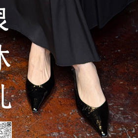 【预售7天】良木礼手抓牛皮低跟鞋（3692）