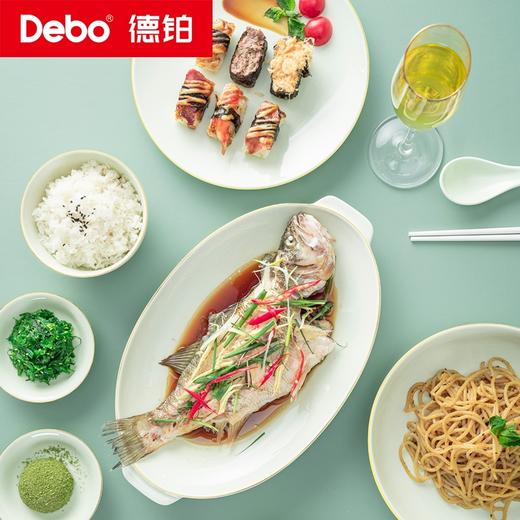 Debo德铂-维多拉陶瓷套装 轻奢金边40件套 简约素雅高温烧而成不易刮花 商品图3