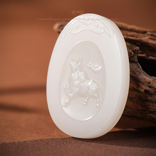 【富魁】羊脂白玉牛牌 商品图2
