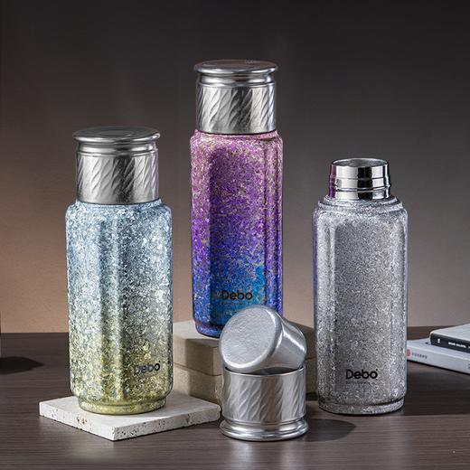 Debo德铂-盖伦钛磁吸保温杯420ml 纯钛养生自然焖茶一盖两用（配茶隔） 商品图4