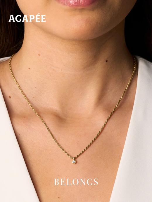 北京仓｜Agapee-ADA-金色 不规则 钻石 吊坠 项链［法国设计师］ 商品图0