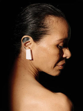 订购8周到｜MONIES-Savana-亚克力 珠宝级合金镀银 耳夹（无需耳洞）［丹麦设计师］