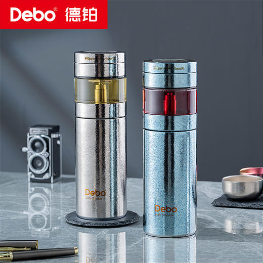 Debo德铂-柯曼纯钛泡茶杯套装300ml 纯钛材质留住醇香原味一盖多用（配茶杯*3） 商品图1