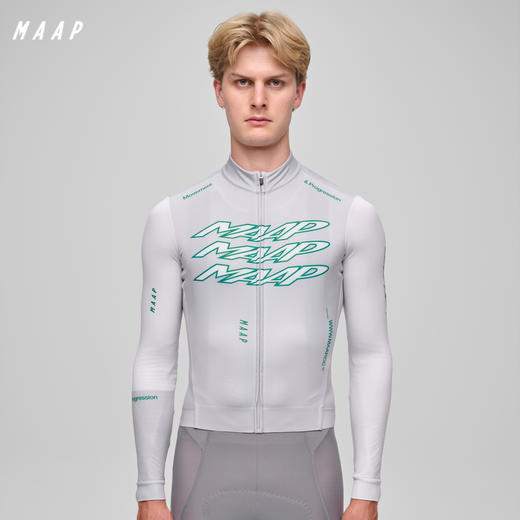 MAAP 男士 Pulse系列 加绒长袖骑行服服 矿石灰 商品图0