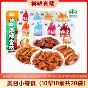 尝鲜套餐-美召小零食（10荤10素共20袋）