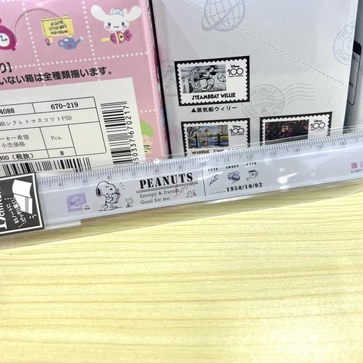 日本正版 哆啦A梦 史努比 小熊维尼直尺 商品图2