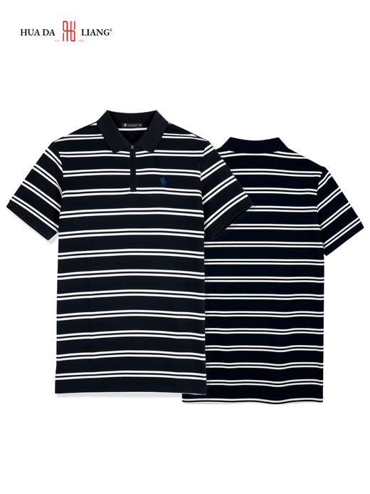 男装26春夏新品反领polo条纹短袖2294-88011 商品图1