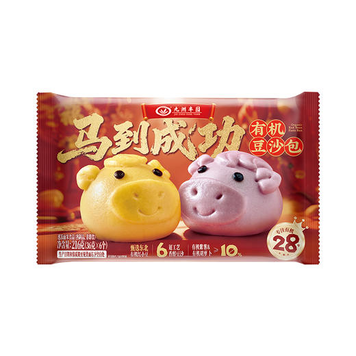 马到成功有机豆沙包  216g/袋 （6只） 全国配送（偏远地区除外） 商品图1