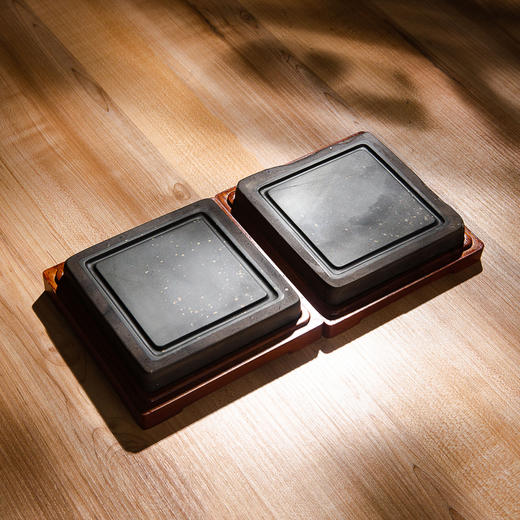 北齐古邺城“羽人”古砖制对砚（一套两方） 商品图13