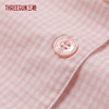 Threegun三枪 纯棉彩格翻领开襟短袖长裤女家居套-T80161D01 商品缩略图3