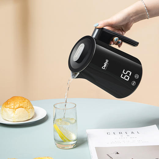 Debo德铂-多瑞特电热水壶0.8L 自上而下循环加热 快速煮沸不久侯 商品图1