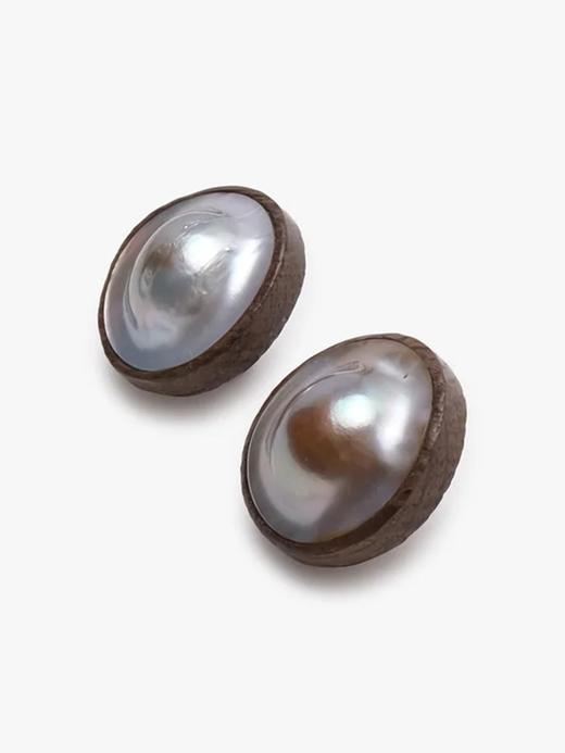 订购8周到｜MONIES-OOAK-玛贝珠  橡木 珠宝级合金镀银 耳夹（无需耳洞）［丹麦设计师］ 商品图1