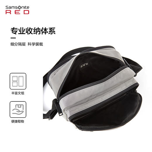 新秀丽MARSTON系列多隔层双面可用单肩包QU1*004 商品图4