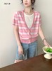 女装26春夏新品假两件亚麻短袖2291-7871 商品缩略图1