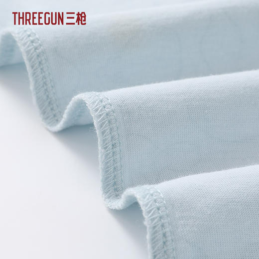 Threegun三枪 水柔棉翻领开襟短袖长裤女家居套-T80150D01 商品图2