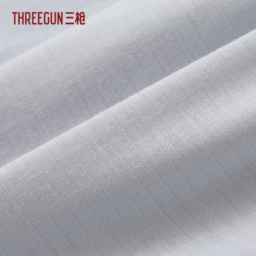 Threegun三枪 莱赛尔隐条圆领插肩短袖bra女家居裙-T70025A01 商品图5