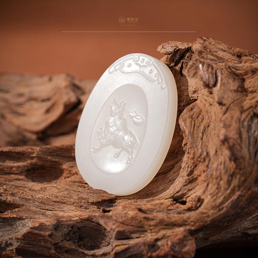 【富魁】羊脂白玉牛牌 商品图0
