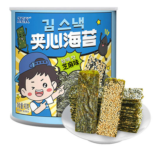 【分仓直发包邮】Zek芝麻海苔夹心脆40g*6罐 商品图2