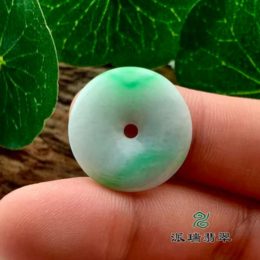 派瑞翡翠 翡翠平安扣 糯冰种 飘花 商品图1