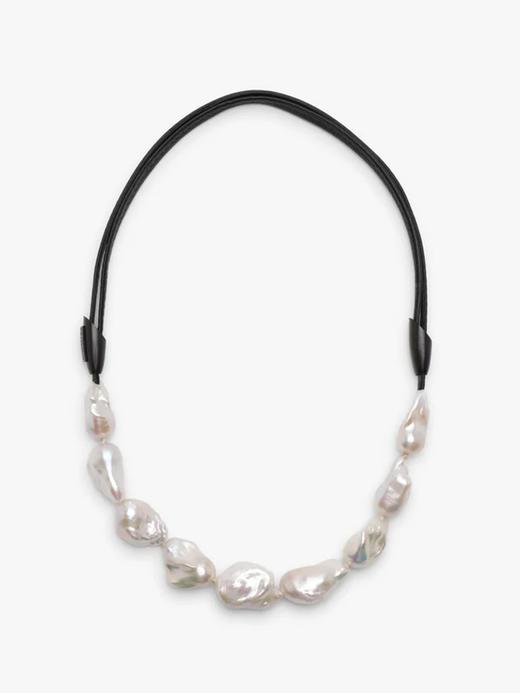 订购8周到｜MONIES-Mint-Oree 巴洛克珍珠 橡木 皮革 项链［丹麦设计师］ 商品图0