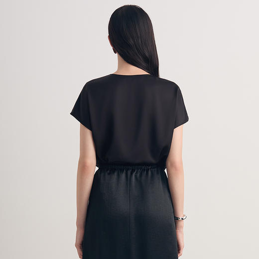 EITIE爱特爱温柔水滴领百搭领通勤休闲短袖上衣T恤2026夏新款8613302 商品图8