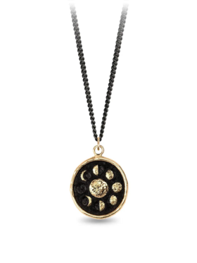 订购5周到｜Pyrrha-Moon Phases-月相 银 黑色 项链［加拿大设计师］