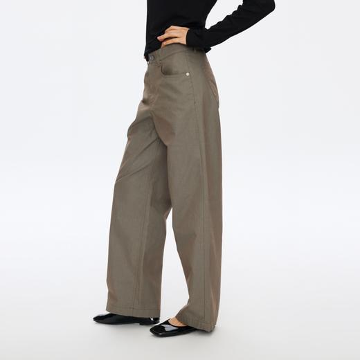 Oneup光泽感斜纹直筒裤 商品图3