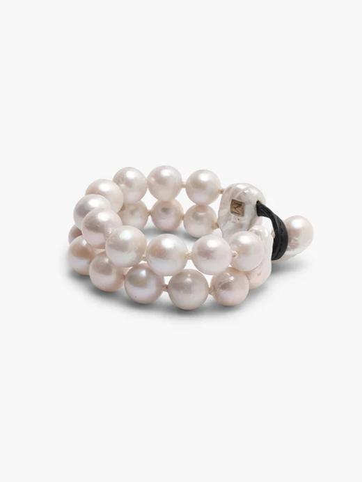 订购8周到｜MONIES-Mint-Binaire 巴洛克珍珠 淡水珍珠 皮革 手链［丹麦设计师］ 商品图1