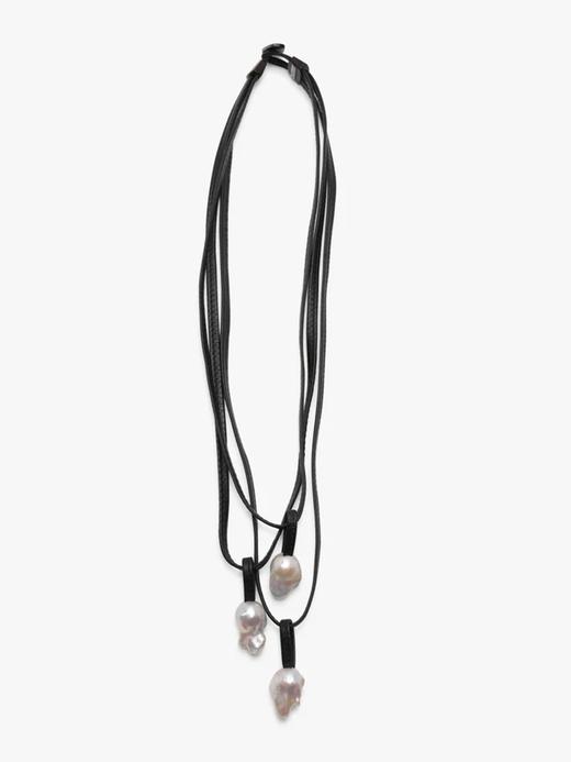 订购8周到｜MONIES-Mint-Albea 巴洛克珍珠 橡木 皮革 项链［丹麦设计师］ 商品图3