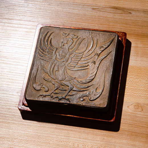 北齐古邺城“羽人”古砖制对砚（一套两方） 商品图6