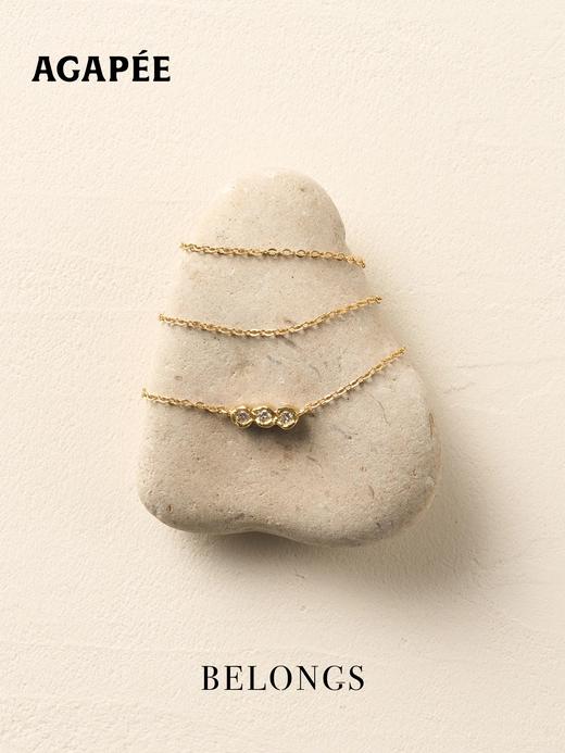 北京仓｜Agapee-ELINA-不规则 钻石 条形 吊坠 项链［法国设计师］ 商品图1