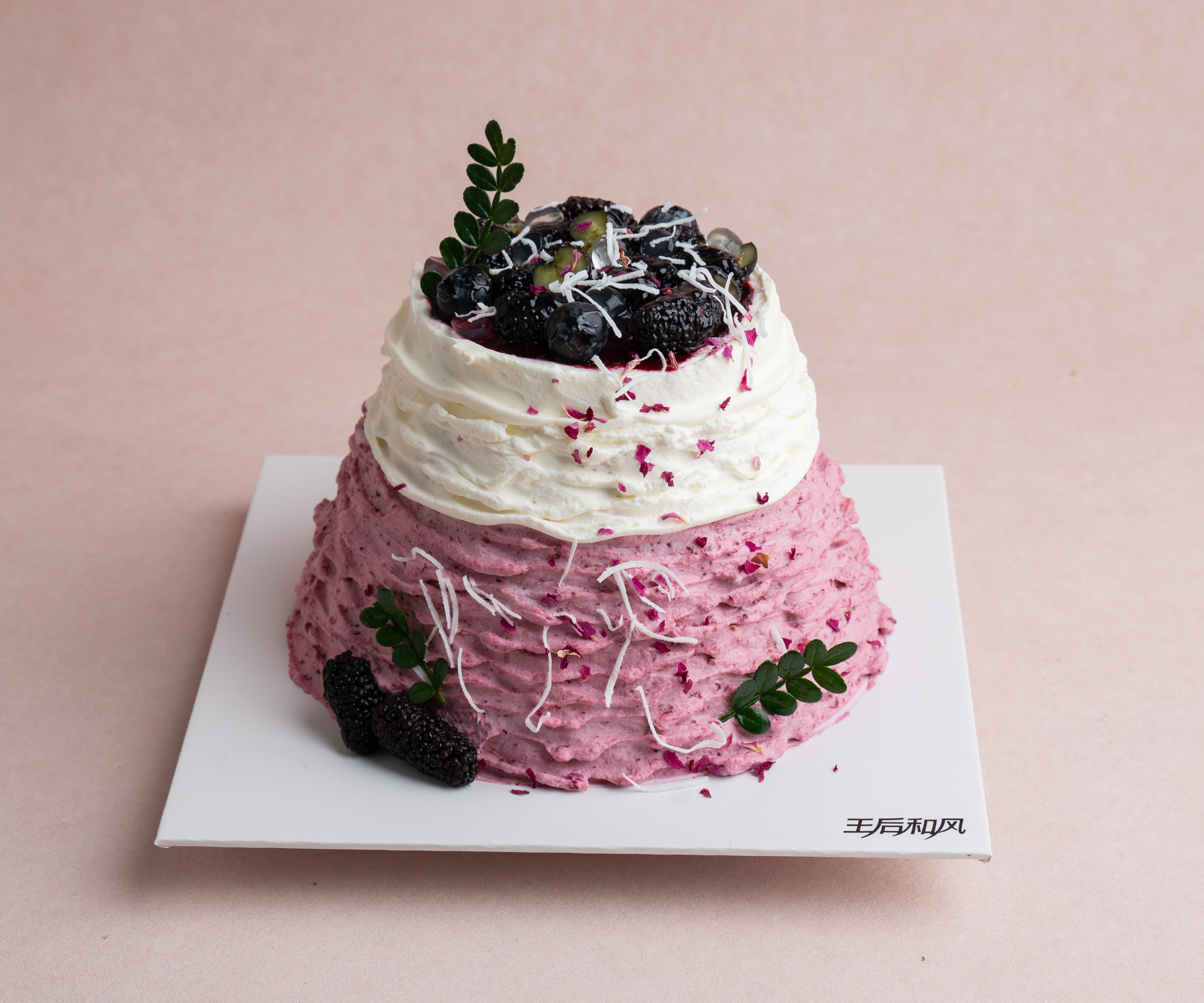 【桑野雪峰】手工熬制桑葚酱+应季桑葚+血糯米+可可戚风胚（提前一天预定）