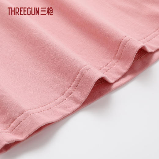 Threegun三枪 彩条冰泉棉圆领短袖短裤女家居套-T80158D02 商品图2