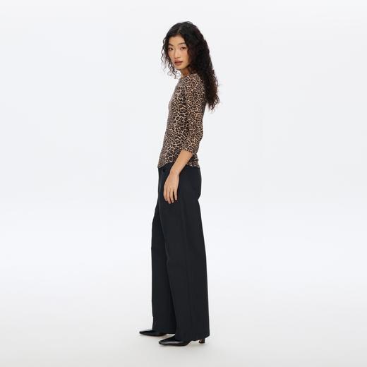 Oneup豹纹羊毛七分袖T恤 商品图4