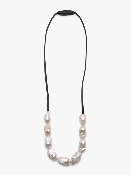 订购8周到｜MONIES-Mint-Oree 巴洛克珍珠 橡木 皮革 项链［丹麦设计师］ 商品图1