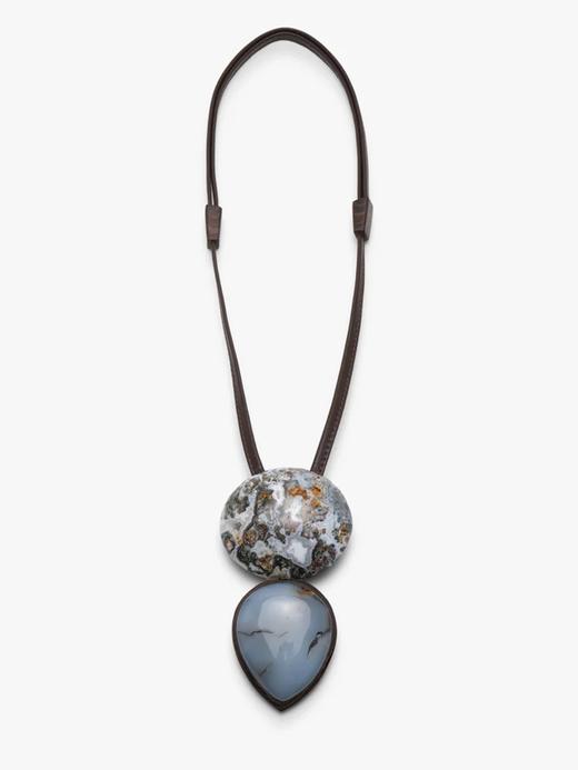 订购8周到｜MONIES-OOAK-玛瑙 碧玉 皮革 吊坠 项链［丹麦设计师］ 商品图3