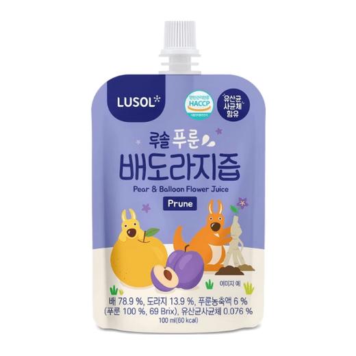 纯爱宝蓓 西梅梨汁100ml 아이순애 루솔진한배도라지즙100ml 商品图0