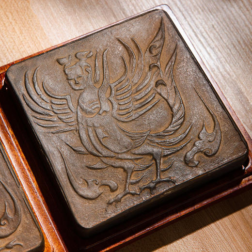 北齐古邺城“羽人”古砖制对砚（一套两方） 商品图12