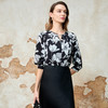 EITIE爱特爱气质直筒显瘦百搭通勤印花上衣夏季新款8213914 商品缩略图2