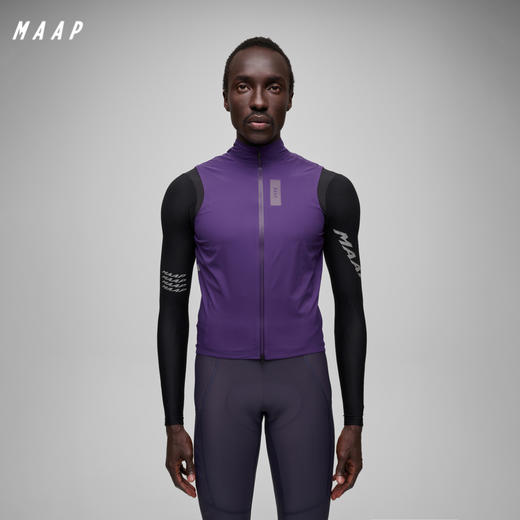 MAAP 男士 Atmos 系列 防风防雨骑行马甲 暗影紫 商品图0