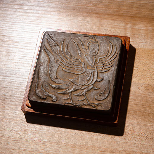 北齐古邺城“羽人”古砖制对砚（一套两方） 商品图2