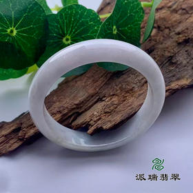 派瑞翡翠 翡翠手镯 糯种 绿色 飘花