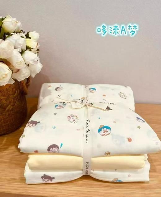 【预售】2026新款全棉双层纱床笠款四件套纯棉卡通小碎花纱布被套床单ins少女风 商品图2