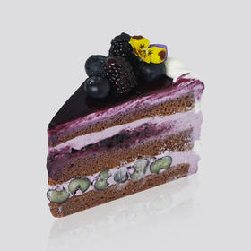 蓝莓巧克力奶油切块