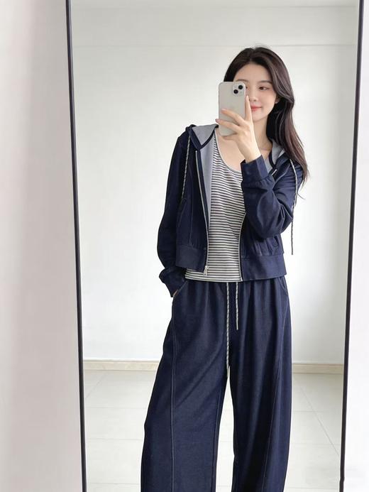 活动爆款【自营】衣周期～（三件套）面料很软！035超软连帽外套➕背心➕两穿休闲直筒裤套装-喜出 商品图0