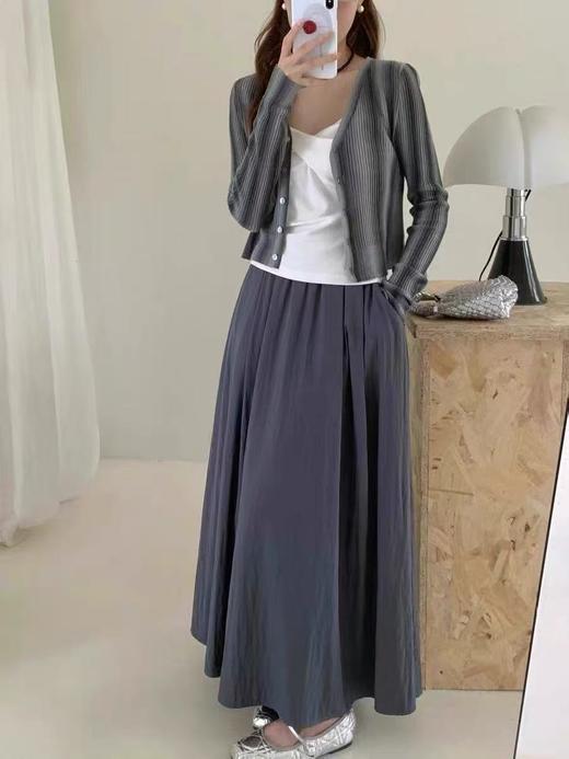 活动爆款【自营】衣周期～（三件套）Q38针织开衫➕吊带➕松紧腰半身裙-喜出 商品图0