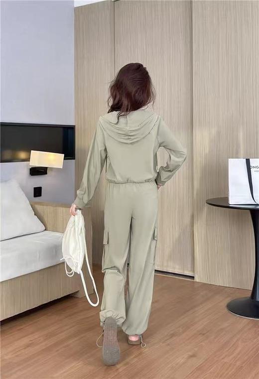 活动爆款【自营】衣周期～（三件套）A06休闲连帽外套➕条纹背心➕休闲工装裤-喜出 商品图5