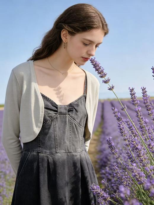 418良粉节|2026 活动爆款【自营】衣周期～（二件套）这面料超软Q22针织外搭➕软料牛仔吊带连衣裙套装-喜出 商品图2